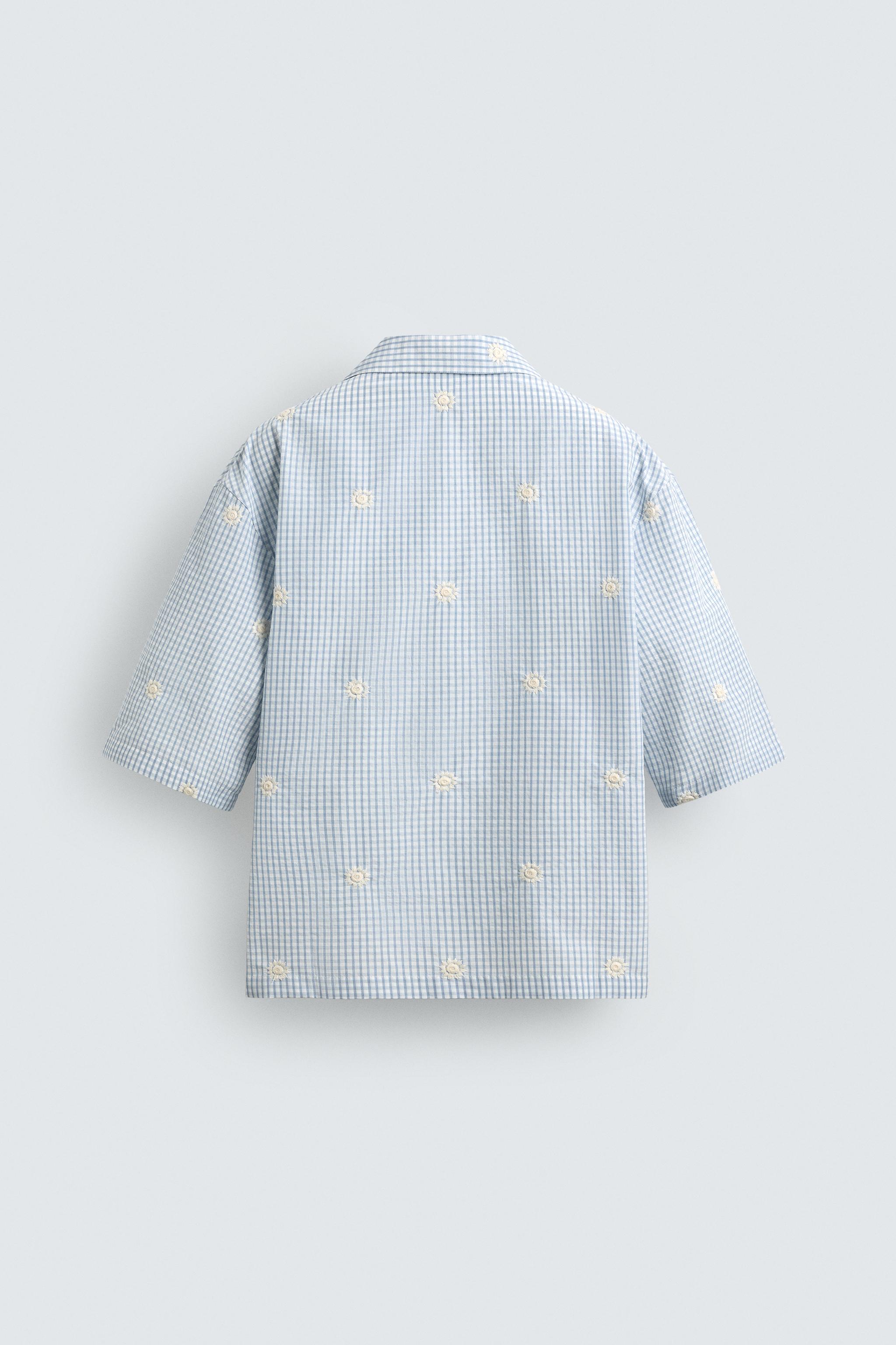 CHEMISE RELAXED FIT BRODERIE FLORALE